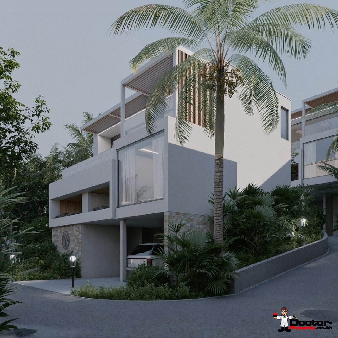 Luxury 3 Bedroom Pool Villa with Partial Sea View in Plai Laem, Koh Samui – For Sale